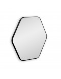 Шестиугольное зеркало в чёрной тонкой раме Hexagon S Black (Хексаген)  Smal 60*54 см в интернет-магазине зеркальной мастерской ЗЕРКАЛА-М фото 1 