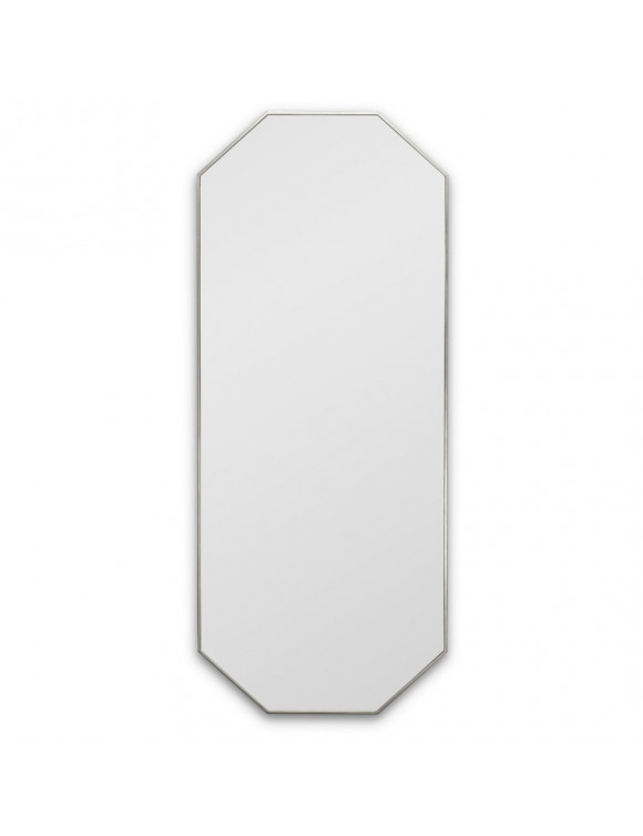 Восьмиугольное зеркало в тонкой серебряной раме Stilig L Silver (Стилиг) Smal 50*120 см в интернет-магазине зеркальной мастерской ЗЕРКАЛА-М фото
