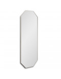 Восьмиугольное зеркало в тонкой серебряной раме Stilig L Silver (Стилиг) Smal 50*120 см в интернет-магазине зеркальной мастерской ЗЕРКАЛА-М фото 1 