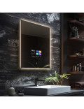 Умное Smart зеркало с подсветкой и сенсорным экраном с Android OS SM001-9 700х900 мм в интернет-магазине зеркальной мастерской ЗЕРКАЛА-М фото 4 