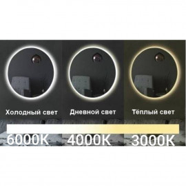 Круглое зеркало с подсветкой Декор 27 